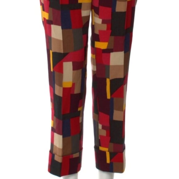 NWOT Akris Wool Double-Face Simultanee Print Multi Pants Trousers M FR38 $1,670 - Picture 5 of 5
